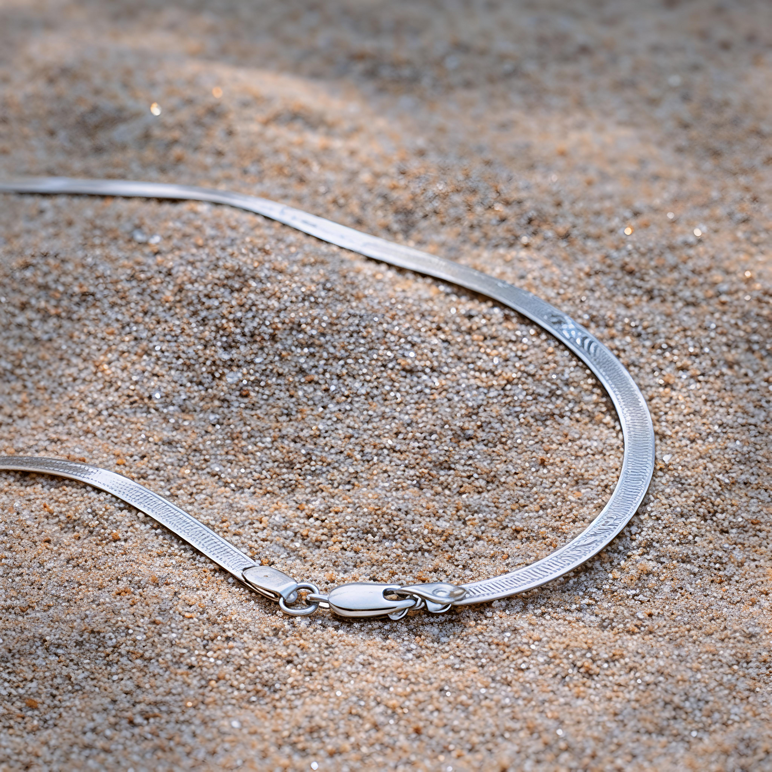 Serpentine Silver Anklet